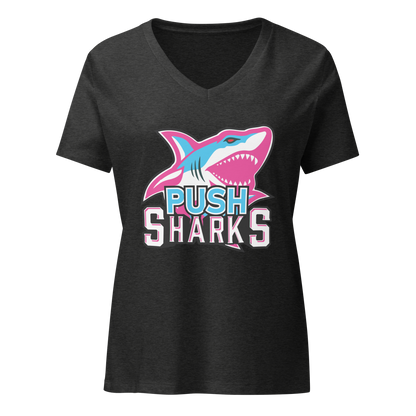 PUSH Sharks Women’s Relaxed V-Neck