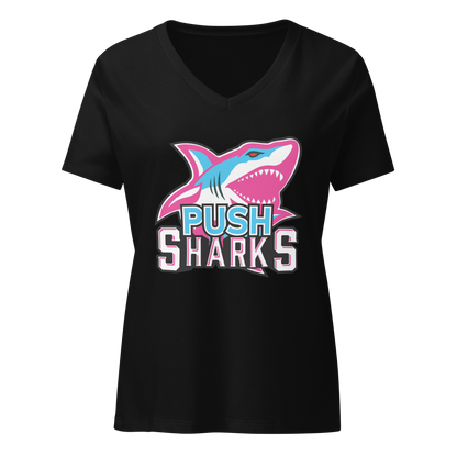 PUSH Sharks Women’s Relaxed V-Neck