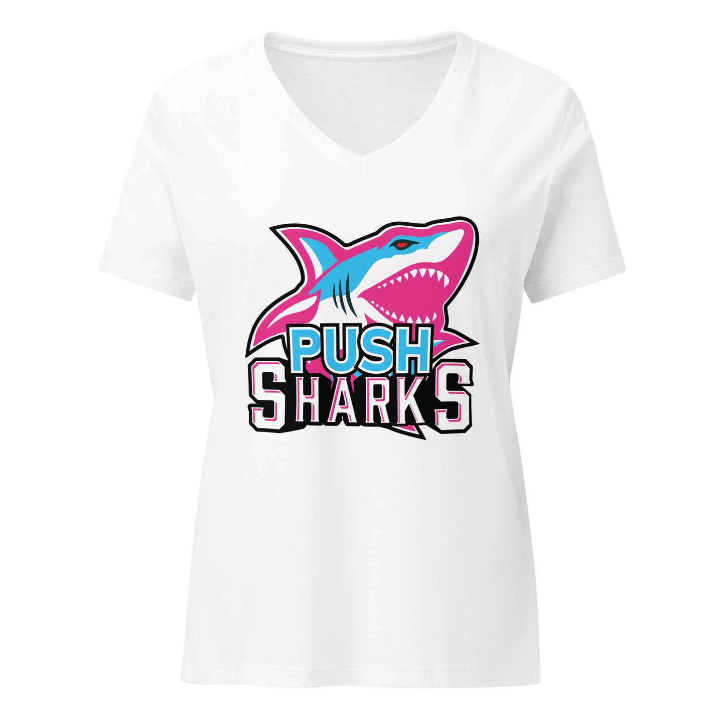 PUSH Sharks Women’s Relaxed V-Neck