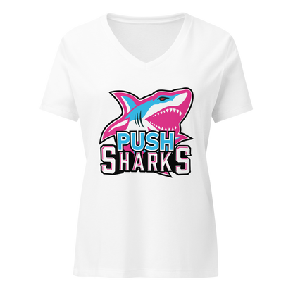 PUSH Sharks Women’s Relaxed V-Neck